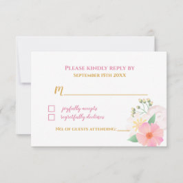 Bela placa RSVP de Chá de fraldas Floral Ballerina