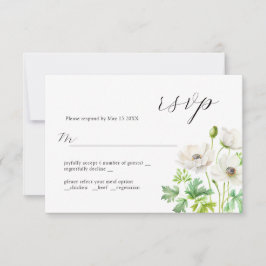 Bela placa RSVP Design de Casamento Refinado Anemo