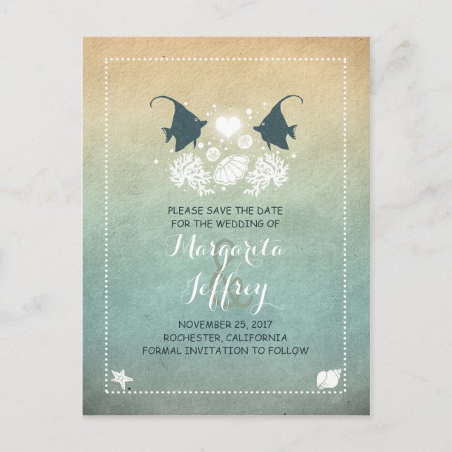 Bela praia de Ombre salve os cartões postais (Frente)