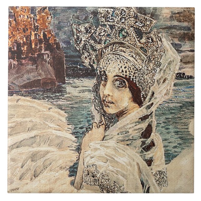 Bela Princesa Cisne Pintura Vintage Vrubel (Frente)