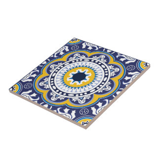 💙 💛 bela Vintage Mediterrânica Azulejos