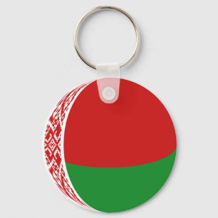 Belarus Fisheye Flag Chaveiro