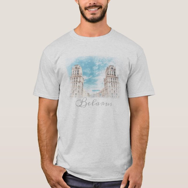 Belarus Minsk Architecture T-Shirt Top (Frente)