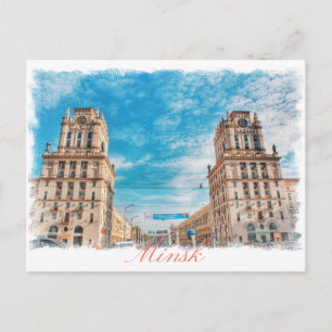 Belarus Minsk Cidade Arquitetura Cartão Postal