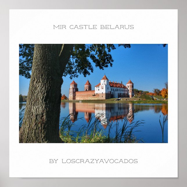 Belarus Mir Castle Architecture Nature Poster (Frente)