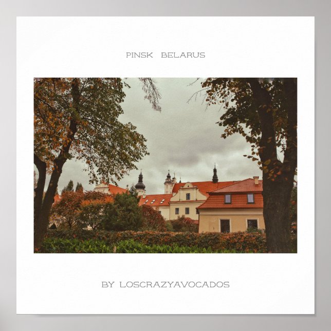 Belarus Pinsk Architecture Nature Poster (Frente)
