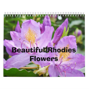 Belas Flores Rhodies Calendário Natureza Colorido