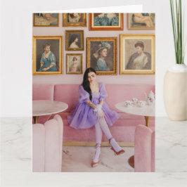 belas mulheres com quadros dobrados cartão de saud