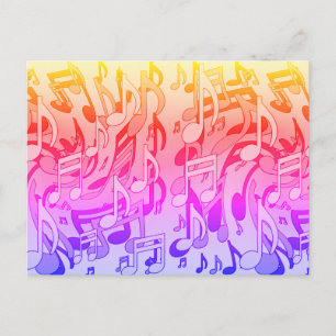 Belas Músicas Cores Felizes Notas Musicais Animada