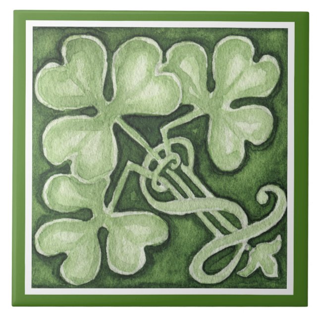 Belas Trevo Verde Irlandês Clover Celta (Frente)
