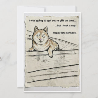 Belated Birthday Card – Shibupi Took a Nap