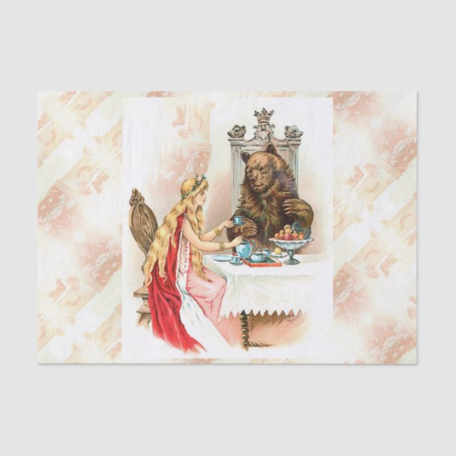 Beleza A Rosa E Papel Tecido Da Besta (Frente )