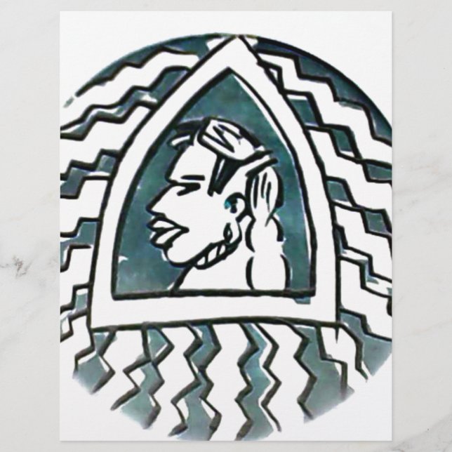 Beleza Africana Bongo Maasai Retrato Arte Tribal (Frente)