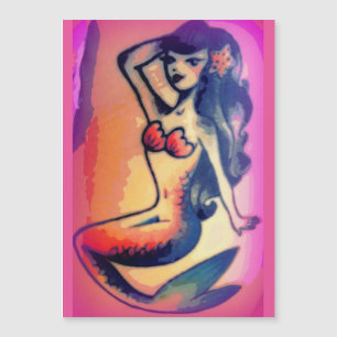 beleza da sereia de cabelos escuros