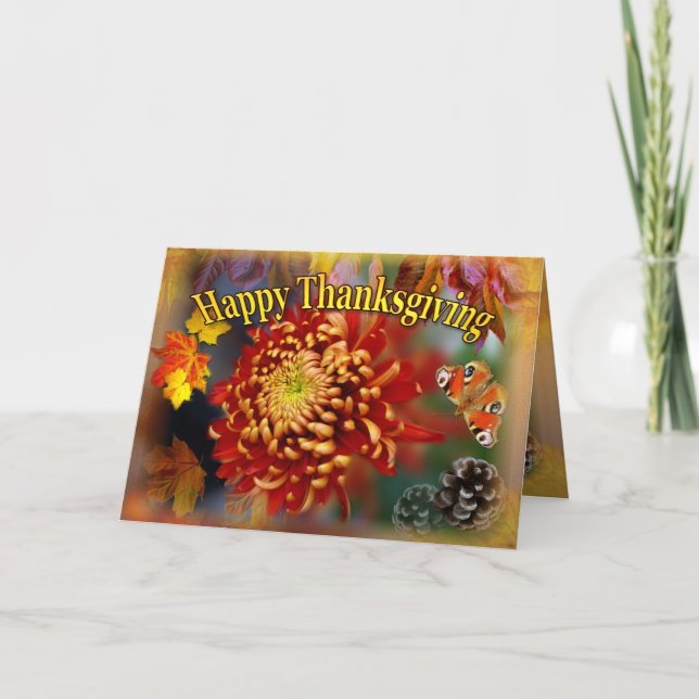 Beleza de outono ~ Cartão de Ação de Graças (Frente)