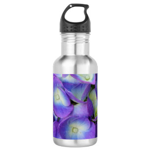 Beleza de uma garrafa de água azul Hydrangea