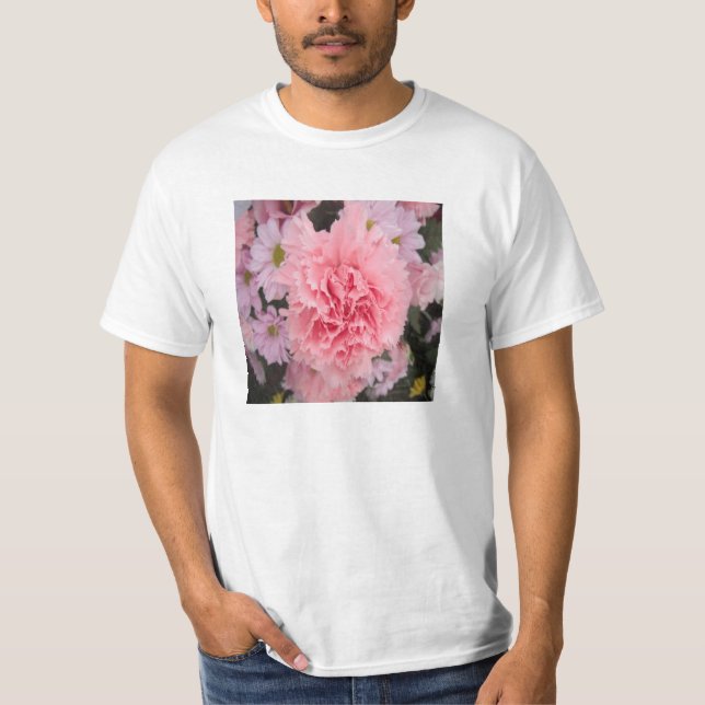 Beleza do craveiro cor-de-rosa com camiseta (Frente)