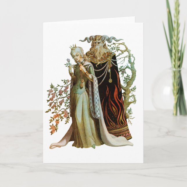 Beleza e Cartão de Saudação da Besta (Frente)