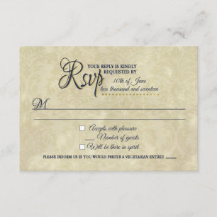 Beleza e cartão RSVP de casamento do tema da Besta