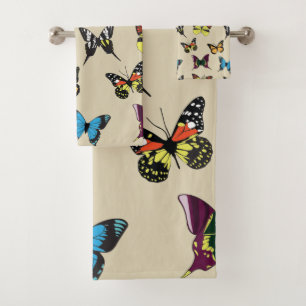 Beleza e conjunto de toalhas da borboleta