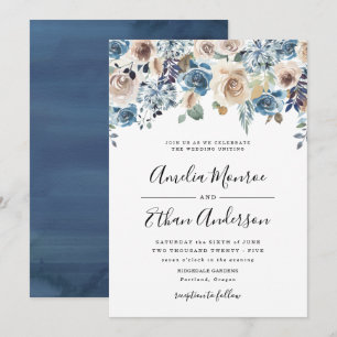 Beleza em Flor Convite de Casamento Floral