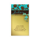 Beleza Floral Cartões de visitas Dourada Trim