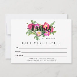 Beleza Florals Lash Extensions White Gift Card