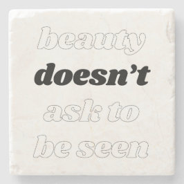 Beleza não Porta copos de pedra no mármore