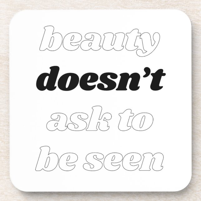 Beleza não Porta copos plástica ao Duro (Frente)