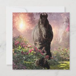 Beleza Negra Cavalo Frísia - Cartão Saudável