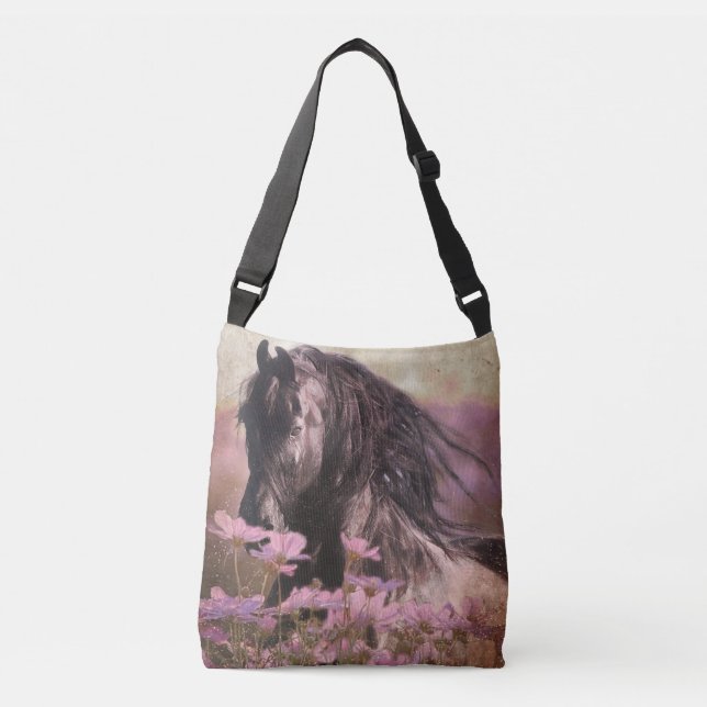 Beleza Negra Cavalo Frísia - Saco de Tote (Frente)