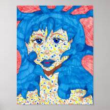 Beleza no Poster azul