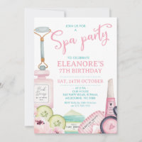 Beleza Products Spa Party Birthday Convite