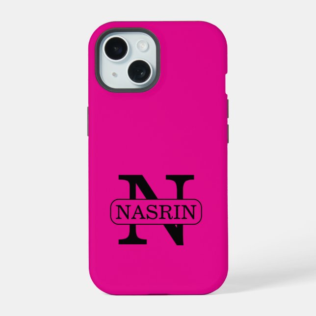 Beleza Rosa Pastel Moderna Nome Personalizado (Verso)