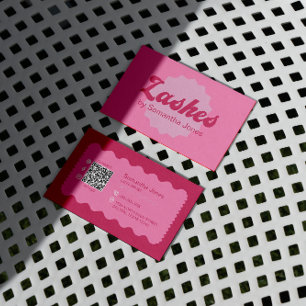 Beleza rosa trava Cartão de visita de código QR