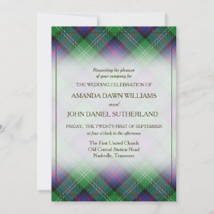 Beleza Tartã Clã Sutherland Plaid Escocês