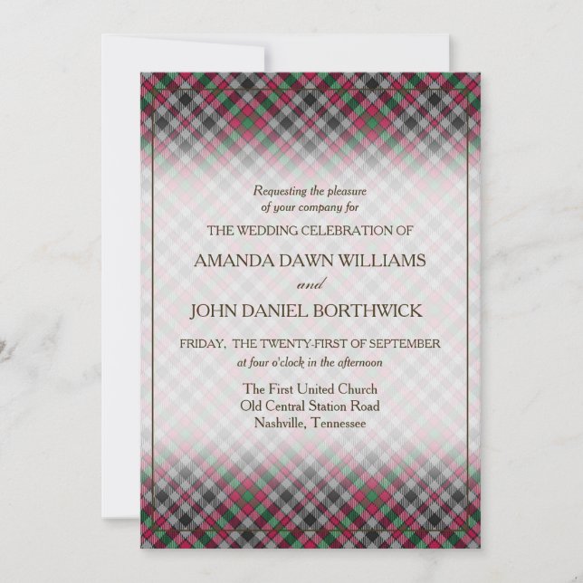 Beleza Tártan Clã Borthwick Plaid Escocês (Frente)