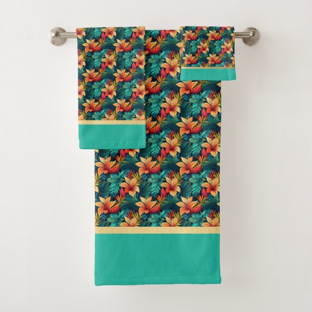 Beleza Tropical: Conjunto de Toalhas Botânicas (Insitu)