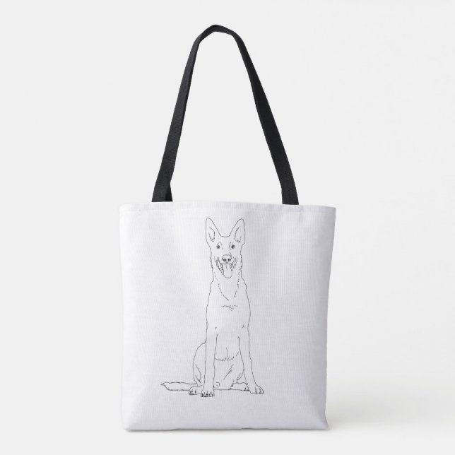 Belga Malinois Tote Bag (Verso)