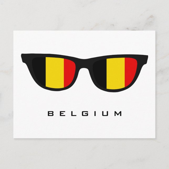 Bélgica Shades personalizado texto e cartão postal (Frente)