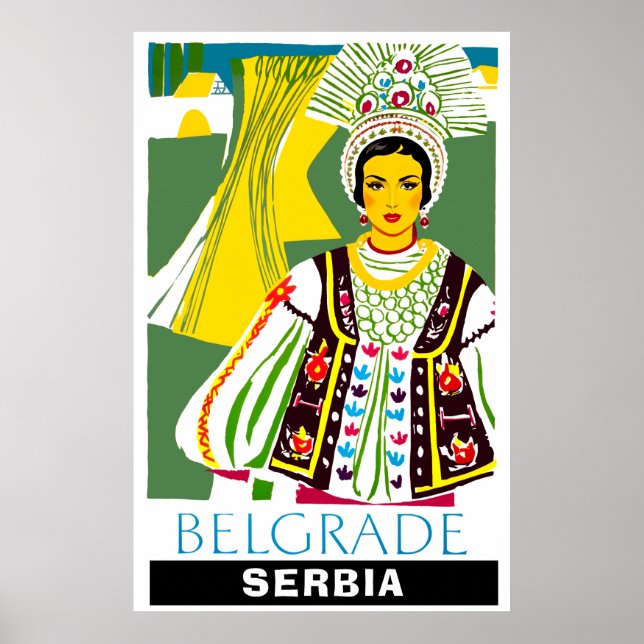 Belgrado, Poster de viagens Sérvia (Frente)