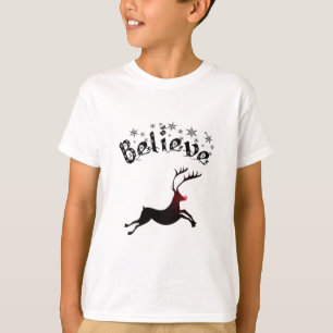 Believe in Reindeer Kids Top
