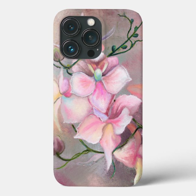 Belíssima capas de iphone de Flores Orquídeas Rosa (Verso)