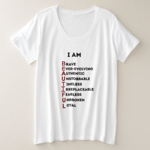 BELÍSSIMA MULHER Camisa branca motivacional tamanh