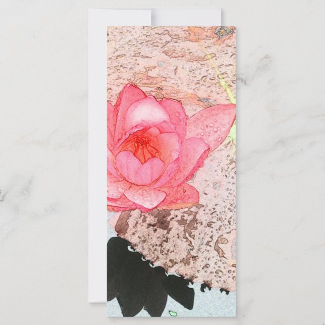 belíssima pintura fotográfica de flor aquática ros (Frente)