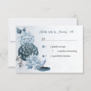 belíssimas flores azuis marinhos RSVP