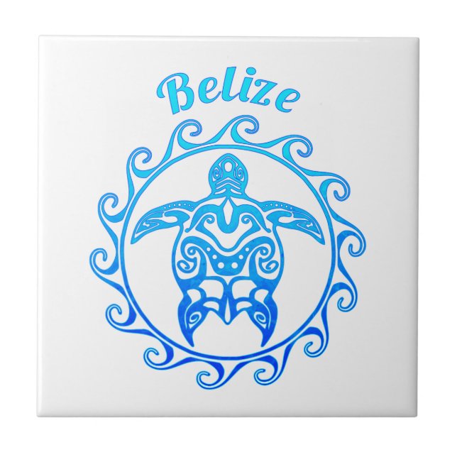 Belize de Tartaruga Tribal do Oceano Azul (Frente)