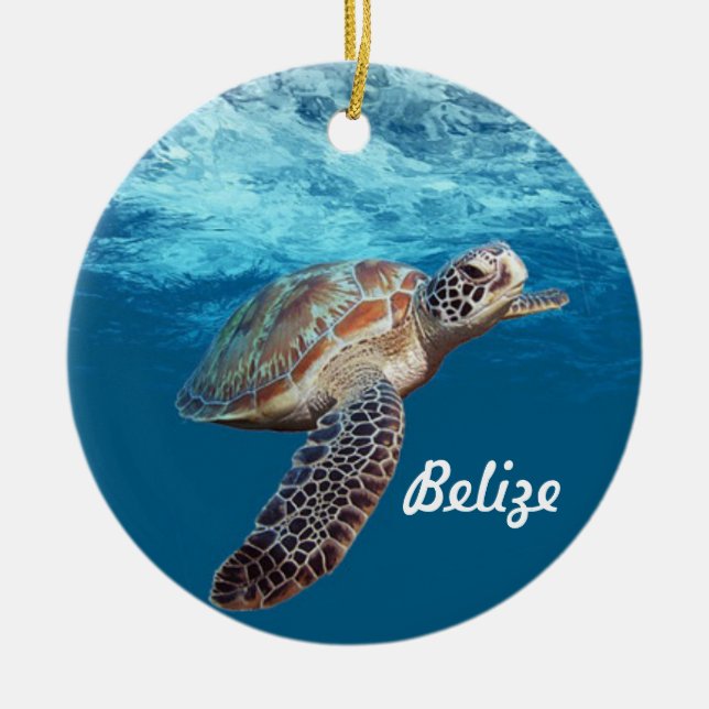 Belize Enfeites de natal Personalizado (Frente)