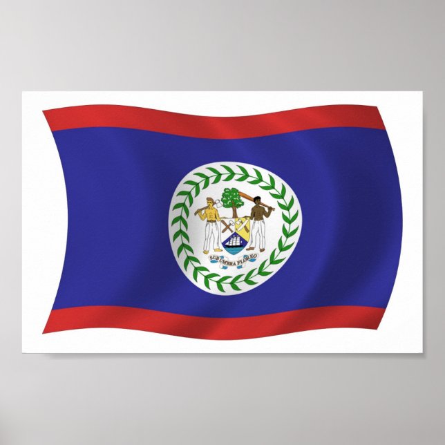 Belize Flag Poster Print (Frente)