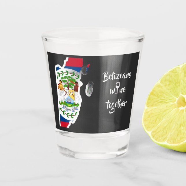 Belizenhos Bebem Junto Copo de Shot de Licor (Frente)